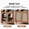 Panjixi Light Luxury Sideboard Multifunctional Cupboard Integrated Living Room Tea Cabinet Wine Cabinet Modern Simple Wall Kitchen Storage Cabinet 60-40-145 Glass Door (Installation Included)