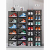 Raft core acrylic shoe box magnetically transparent transparent household shoe storage box dust-proof and oxidation-proof thickened space shoe rack shoe cabinet front door double magnetic suction multiple pieces more cost-effective transparent black 1 pack 48 size high-top shoes
