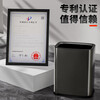 KUK410 stainless steel trash can large living room kitchen bathroom hotel office trash can square double bucket 15L silver
