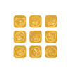 Jinggong Meizuo Pure Gold 999.9 Gold Collection Fruit Gold Coins Save Money for Birthday and Holiday Gifts Ping'an Xile 1g