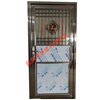 Meikejie stainless steel door 304 single door rural double door school dormitory door balcony entry security door square tube simple door 201 material 890*2050 left lock inside right opening (not)