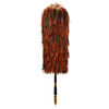 Feather duster removes dust without shedding hair, real household car dust sweeper telescopic cleaning Zenzi old-fashioned chicken feather sweep medium brown