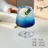 Meikejie ins style short-footed glass cocktail cup drink cup soda sparkling water cup drink bartending cup feeling Internet celebrity goblet set of 2