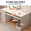 Jiangyuefu computer desk desktop home desk student study desk simple workbench bedroom with drawer office desk recommended model three drawers + main unit warm white 120 assembly (self-installation)