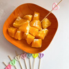 An Junsheng disposable fruit picks for children, cute bamboo picks, burgers, desserts, creative toothpicks, candied haws cocktails, 12cm hollow hearts, 100 pieces