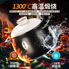 Mysterious casserole household high temperature resistant soup pot induction cooker gas stove universal ceramic pot stew pot stew soup clay pot rice small casserole induction cooker shallow pot suitable for 3-5 people 3L