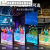 Hualeji luminous wine basket ice bucket commercial acrylic champagne bucket led beer box party ktv cocktail bucket bar ice bucket fifth generation charging box (with 3000 mAh seven color TV