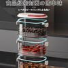 Home story Japanese spice storage box food-grade aniseed seasoning jar home kitchen peppercorns octagonal compartment multi-layer sealing
