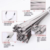 304 stainless steel cable tie self-locking metal cable tie room outdoor marine binding belt strong cable tie tensioner 4.6mm*150mm 100 pieces