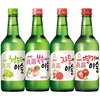 Jinro Soju imported from South Korea, green grape flavored sake, low-alcohol liquor, Korean rice wine liqueur, fruity grapefruit flavor, four flavors mixed pack