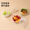 Forty thousand kilometers disposable meal bowl lunch box fast food box round thickened take-out lunch box with lid packing box 500 type 50 sets