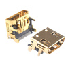 Zejie HDMI patch socket 90 degree female socket 19P patch type HD socket multimedia interface type A gold plated