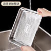 Raft core dumpling box freezing box dumpling storage box refrigerator special stainless steel dumpling plate wonton quick freezing box 316L antibacterial steel dumpling storage box default large capacity 33cm*23cm*5.5 with ventilation holes