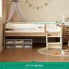 Quanyou Home Furnishing Log style children's high fence half-height bed under the apartment type boy and girl single bed second bedroom student bed