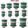 Flower pot plastic wholesale large balcony pothos small potted tray extra large gallon resin succulent pot + tray tall 1.5 gallon diameter 17cm 2 pieces