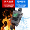 Double-ended outlet high-power line midway modified waterproof ship-type switch 4-pin 2-speed button with outdoor junction box green with light 12-24V16A screw 4-pin 2-speed double outlet PG9