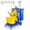 Customized cleaning cart multi-functional trolley cleaning cart hospital hotel cleaning special property tool cart linen cart H package covered gray extra thick model Shuko brand