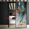 Meikejie Modern Minimalist Ghost Door Sliding Trackless Door Bathroom Cloakroom Kitchen Entrance Partition Track Door Printed Door Painting 01 Customized Product/First Square Meter Price