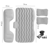 Yupinjia Car Inflatable Bed Car Back Seat Sleeping Mat Travel Mattress Air Cushion Bed Sleeping Back Seat Rear Seat Mattress Car Mattress Wave Pattern Gray + Long Support + Electric Pump