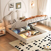 Wufan Guangdong Foshan Leather Bed French Retro Butterfly Bed Cream Style Double Bed 1.8m