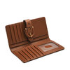 Fossil Women's LiteHide Leather Folding Wallet, 12 Card Slots, Simple and Luxurious, Brown, Single Size