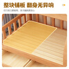 Rongjiang rubber wood bunk bed, pure solid wood bunk bed, high and low bed, bunk bed for boys and girls, children's bed, double bed, ladder type + 5CM coconut palm mattress*2 1350mm*2000mm, upgraded and thickened