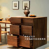 Yusenyi North American black walnut one-piece retractable island dining table household solid wood bar multi-functional storage cabinet sideboard supports customization/material/color/size