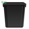 Senser large large capacity trash can with lid commercial property hotel community school office building universal trash can black without lid (little man mark) 10 liters
