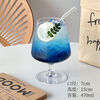 Meikejie ins style short-footed glass cocktail cup drink cup soda sparkling water cup drink bartending cup feeling Internet celebrity goblet set of 2