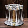 SPEIGLENG French crystal glass beer mug large capacity household light luxury high value special craft beer mug set gold foil large waist 500ml/6 pieces + crystal rotation