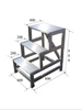 Thickened aluminum alloy steps, two-step three-step ladder, industrial step ladder and stool, workshop production line climbing ladder, thickened four-story height 1200mm, dynamic load 200KG, static load 400KG