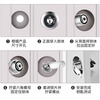 Shanhe Industrial Turn Tongue Lock Locker Lock Cylinder Wardrobe File Cabinet Student Cabinet Electric Box Mailbox Cabinet Small Round Lock Office Drawer Lock Eccentric 18*20 Zinc Alloy + Key Single Open-5 Pack