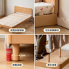 Genji Wood Language Children's Furniture Children's Bed Solid Wood Montessori Platform Bed Youth Single Bed Household Small Bed Low Bunk Children's Bed 1.35m*2m