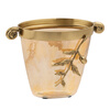FKIV light luxury high-end brass ice bucket handmade light luxury ice bucket home champagne barrel bar iced beer wine set imported from India brass olive branch glass ice bucket