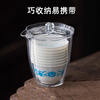 Yu Boyan 6 blue and white disposable kung fu tea cups 60ml tea cup, personal small tea cup with storage cup 6 blue and white tea cups + transparent pot + tea towel + clip