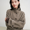 EP Yaying Woolen Coat Women's 100 Pure Wool Quiet Luxury Style Mid-Length Coat Shopping Mall Same Style 8305A Camel S