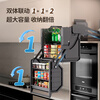 Renjuyi wall cabinet lifting basket kitchen cabinet storage rack refrigerator high cabinet pull-down seasoning basket double wall cabinet linkage basket hinge precautions multi-layer pull-down type