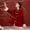 Sancai Red Plum Yingxue 2025 Winter New Sheep Wool Double-sided Wool Coat Loose Short Style C