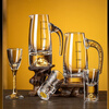 MARTIGUES light luxury two-liang wine pot, white wine cup, home-feeling Jinshan gold foil wine divider and wine set, transparent style 10 pots, 10 cups + gold deer rack