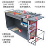 Triuside commercial barbecue truck, frying pan, Teppanyaki, mobile stall, mobile oven stall, roadside stall, snack truck, carbon grill + frying, door-added vehicle