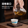Yu Boyan 6 blue and white disposable kung fu tea cups 60ml tea cup, personal small tea cup with storage cup 6 blue and white tea cups + transparent pot + tea towel + clip