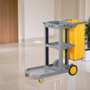 Baiyun Cleaning 170 series cleaning cart multi-functional trolley hotel room special tool cart property linen hygiene cart gray thickened model without cover
