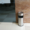 Cigarette butt trash can stainless steel hotel trash can lobby hotel corridor square round vertical ashtray shopping mall elevator entrance peel box against the wall painted side opening (with inner bucket)