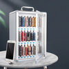 Mobile phone box storage box mobile phone storage box aluminum alloy with lock student wall hanging employee company meeting mobile phone storage box mobile phone storage cabinet 60-bit mobile phone safe box silver
