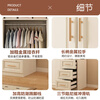 Zhilei wardrobe bedroom home European cream style large wardrobe flat door simple storage storage cabinet wardrobe 1.2 meters main cabinet three doors