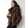 Xinfeiyu imitation mink coat for women 25 winter new fashion temperament high-end hooded thickened warm imitation fur one-piece coat
