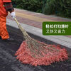 Large broom for road sanitation, durable long pole, home decoration, road outdoor garden worker new sweeping plastic wool broom construction site, bamboo pole handle, plastic wire large broom, 1 pack, strong and durable