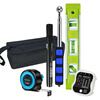 Factory No. 1 6-piece house inspection tool set to detect floor and wall tiles, empty drum hammer, marker, level ruler