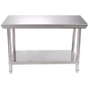 Haikedi double-layer stainless steel workbench 120*60*80cm thick 0.8mm thick multi-functional thickened operation table laboratory maintenance table tool table packing table storage table