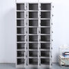 Hard hat storage cabinet 40 dust-free workshop factory employee lockers shoe cabinets 24-door layered lockers with locking roll cabinets information filing cabinets glass cabinet (gray white) 0.9mm ultra-thick and durable